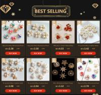 10pcs Botones De Aluminio Con Diamantes Y Perlas Para Decoración De Invitaciones De Boda Y Ropa Accesorios De Joyería Para Niñas - details 0