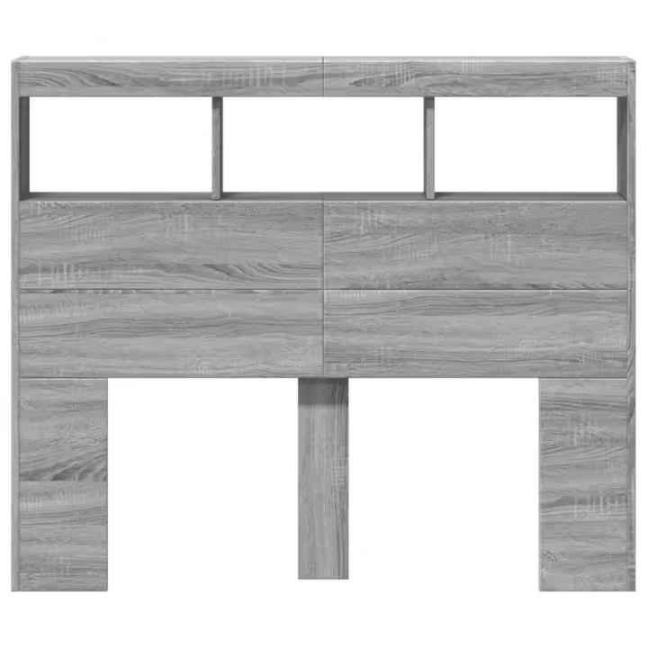 vidaXL Cabecero de cama con luz LED gris Sonoma 100x17x102 cm - 1