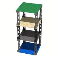 4pcs 16x16 Douts MOC Bloques Doble Cara Baseplate Plástico Multicolor Compatible Con Bloques De Construcción Para Niños - details 1