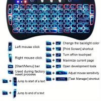 Teclado Inalámbrico Mini I8 2.4G Con Mouse De Aire Y Pantalla Táctil RGB Retroiluminada Para Android TV Box PC Conexión RF Incluye Batería - details 5