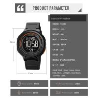 Reloj deportivo digital con luz LED para hombre y mujer, luminoso, electrónico, con cuenta atrás, resistente al agua - details 4