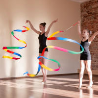 18pcs Cintas De Danza Brillantes Para Gimnasia 78.7 Pulgadas Variedad De Colores Con Palas Para Niñas Accesorio De Danza Y Gimnasia - details 3