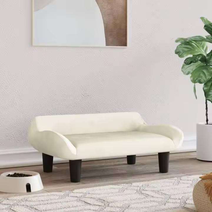 Cama para Perros de cuero sintético Negra 70x45x30cm - 1