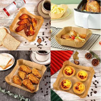 Papel De Hornear Para Air Fryer Y Barbacoa 50-300Pcs Tamaño 23/20/16cm Pad De Horno Desechable Y AntiAceite Para Platos Y Pastelería - details 1