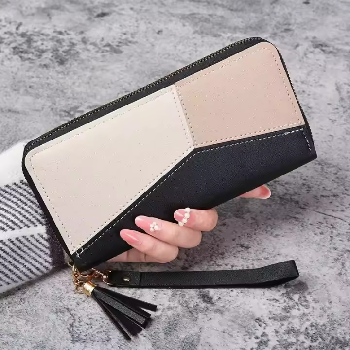 Carteras de Cuero PU with Cremallera para Mujer, Monedero Largo, tarjetero, billetera plegable - 1