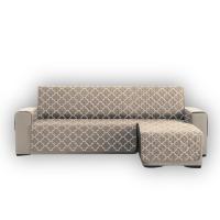 HMS Funda de Sofá Chaise Longue Estampado Omega Acolchada Reversible  Protección Antiácaros y Manchas  240cm - details 2