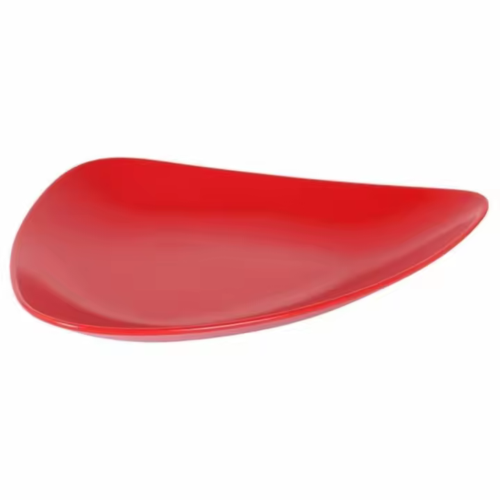 12 piezas Plato Llano Inde Rojo 31 x 25 x 4 cm - 1