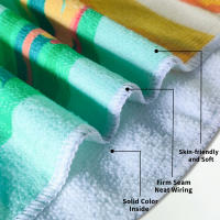 Toalla de playa de microfibra absorbente, 80 x 160, para deportes, con impresión reactiva, de secado rápido, para natación y baño. - details 4