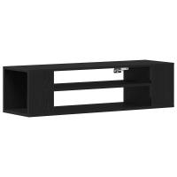 Mueble para TV de pared vidaXL en roble negro, 100x30x26.5 cm, de madera compuesta - details 1