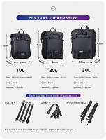 Bolsa De Asiento Trasero Multifuncional Para Motocicleta Impermeable De 10L 20L 30L Equipamiento De Motocross Para Viajes Al Aire Libre - details 19