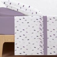 CARPE DIEM Sabanas Invierno térmicas de Coralina Estampadas, Doble Cara Térmica Mod. FORMAS Malva  para Cama 90,105,135,150 y 180 .Gramaje 200 gr/m extra suave - details 0