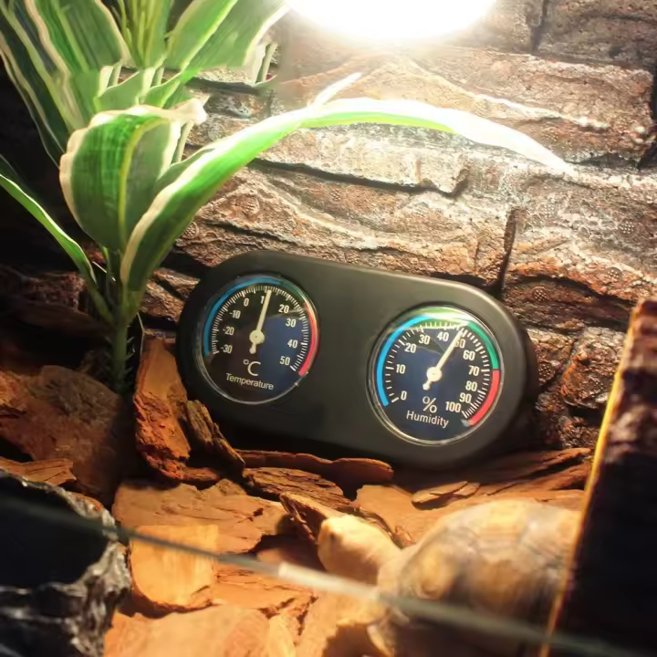 Termómetro Y Higrómetro 2 En 1 Para Tanque De Reptiles Monitor De Temperatura Y Humedad Herramienta De Cuidado Para Tortugas Lagartos - 1