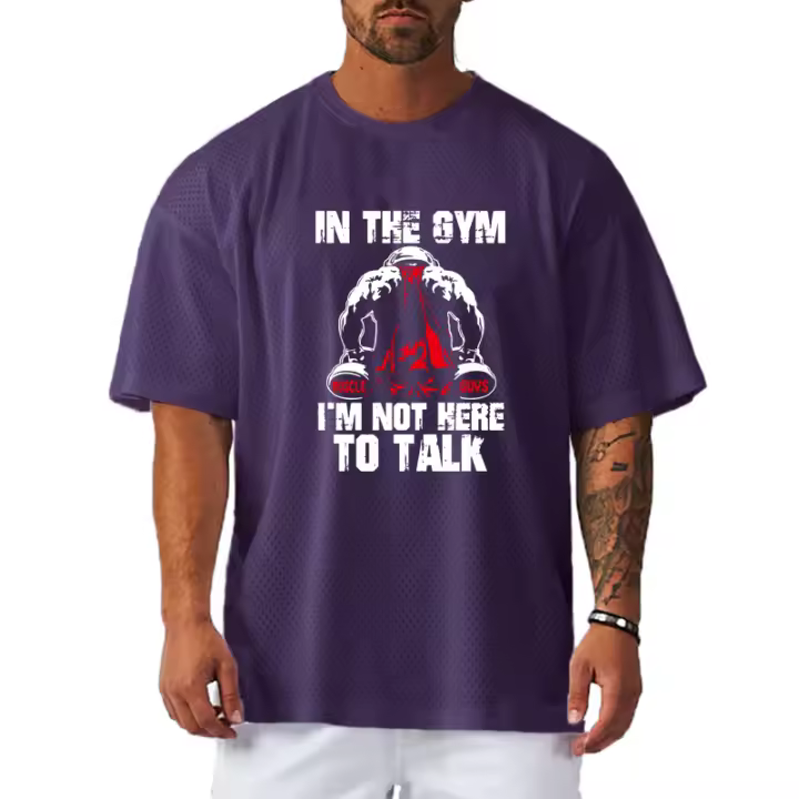 Men Basic Casual T-shirts Breathable Quicjk Dry T Shirt Summer Short Sleeve  Oversized Loose Shirts Gym Fitness Sport Clothing - 1