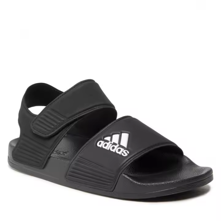 Sandalias Adidas Adilette K Negro Blancas Sandal Gw0344 Chanlas Niño Niña - 1