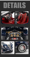 Coche De Juguete Pagani Huayra a Escala 1:18 Con Luz Y Sonido-absorci\u00f3n De Impactos-colecci\u00f3n De Coleccionables Metales Sin Bater\u00eda Regalo Para Festivales - details 9