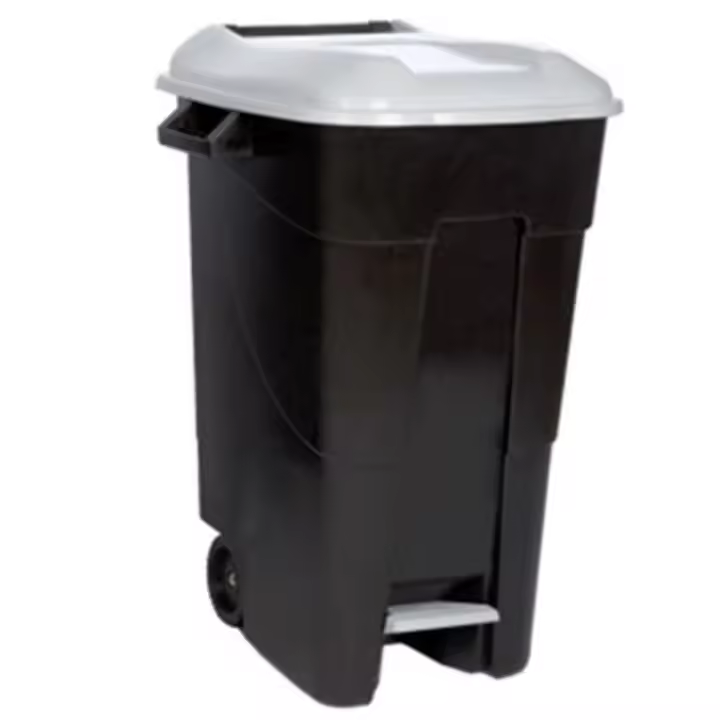 Contenedor residuos con pedal 100l. disponible en varios acabados. acabado gris - 1