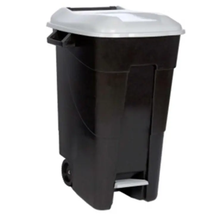 Contenedor residuos con pedal 100l. disponible en varios acabados. acabado gris - 1