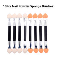 10Pcs Cepillo De Uñas Con Esponja Doble Cara Aplicador De Polvo De Uñas Pigmento De Espejo Stick De Sombra De Ojos Material De Esponja Tamaño 7.5*1cm - details 1