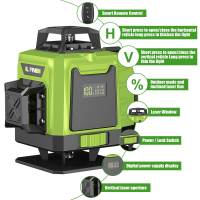 Nivel Laser Profesional 16 Líneas 4D, Automático 360°, Niveles Láser Autonivelantes, Niveles Horizontales y Verticales Herramientas, Con batería de 3,7 V 4800 mAh - details 4
