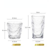 Vaso De Vidrio Para Beber 280ml/330ml Simple Con Patrón De Corteza De Árbol Vaso De Agua Vino Whiskey Café Vaso De Cerveza Para El Hogar - details 0
