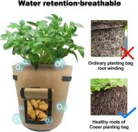 Bolsas De Cultivo De Verduras De Tamaño Grande Y Pequeño Bolsas De Crecimiento De Plantas De Tela No Tejida Para Jardín Y Estufa Herramientas Verticales Para Patatas - details 9
