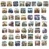 50PCS Pegatinas De Viaje Creativas a Mano Pequeñas Y Frescas Para Decoración De Equipaje Y Cuadernos Estilo Único De Escena De Viaje - details 3