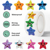 500PCS/Roll De Parches Estelares Coloridos Para Niños Recompensa Escuela Aula Adhesivos Estelares Para Profesores Padres DIY Manualidades - details 4