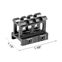Soporte De Elevación De Diseño Transparente Para Linternas Y Ópticos De Caza Material De Aluminio De Avión Peso Ligero De 1 Pulgada Montado Con Luz - details 2