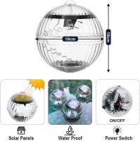 Lámpara Flotante Solar LED Para Piscina Y Pila Solar Panel Iluminación Cambiante De Color Disco Glow Show IP65 Impermeable - details 0