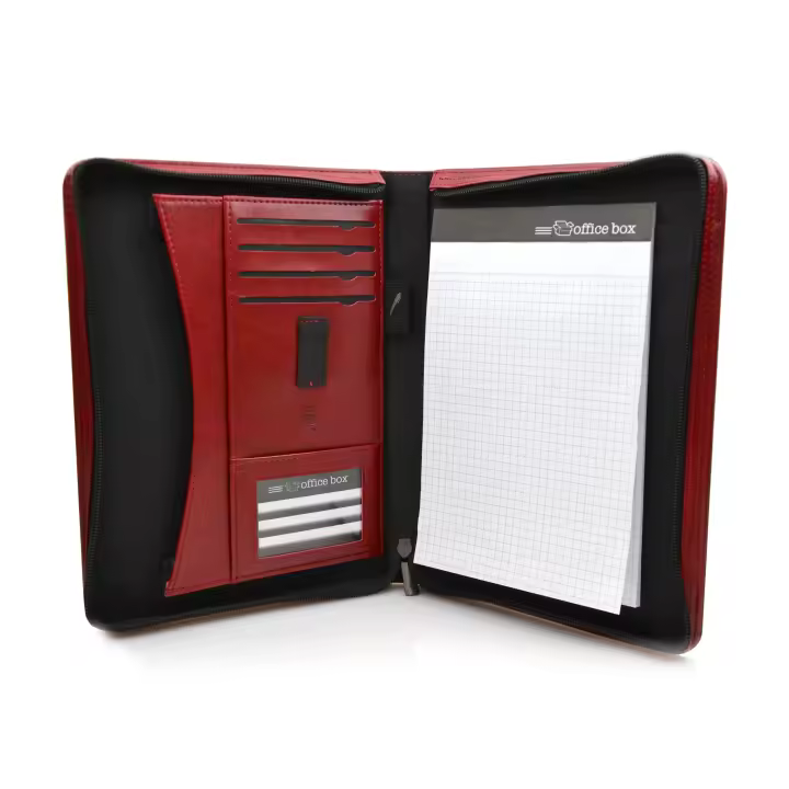 Office Box Portafolio de Mano Dynamic en Piel Vegana y Cordura - A4 y A5 - Cierre de Cremallera - 1