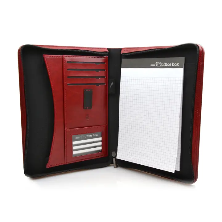 Office Box Portafolio de Mano Dynamic en Piel Vegana y Cordura - A4 y A5 - Cierre de Cremallera - 1