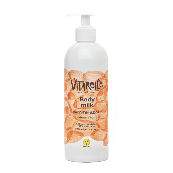 Body Milk Vegano Almendras Dulces 400ml Vitarelle  – Hidratante, Nutritivo y Suavizante - 1
