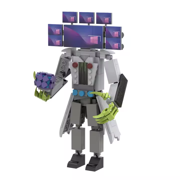 Skibidi Toilet Man Monitor Man Titan TV Bloques De Construcción Para Adultos Y Niños Material ABS Tamaño Grande Juguete Para Navidad Y Halloween - 1