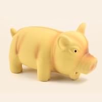 Juguete De Masticar Para Perros 1PC Látex Sonido De Cerdo Divertido Para Entrenamiento De Masticación Y Limpieza De Dientes Para Cachorros Tamaño 16*7CM Colores Rosa Blanco Amarillo - details 5