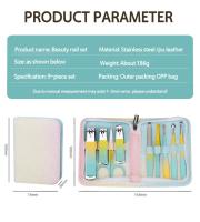 Juego De 9 Tijeras Para Uñas De Alta Calidad Para Hombres Y Mujeres Herramientas De Pedicura Importadas De Acero Inoxidable - details 7