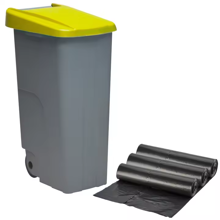 Contenedor Reciclaje 110 Litros Prosperplast + Bolsas Basura WELLHOME - 1