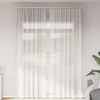 vidaXL Cortinas de gasa con bolsillos para varillas 2 uds. en color Blanco/Rosa/Rosa claro y más | protección solar decorativa para ventanas hogar oficina dormitorio fácil de instalar - details 0