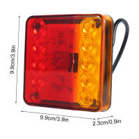 2Pcs Luz De Advertencia Trasera Impermeable Para Coche Con 10 LED Para Remolques De Barco Y Caravanas 12V/24V Piezas Negras De Alta Calidad - details 7