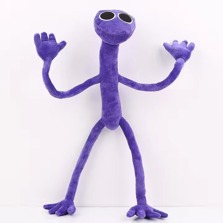 Juguetes de Plush morados de Rainbow Friends, personaje de juego de Anime de Diseños animados, Muñeco de Plush suave, Regalos de Juguetes para niños y niños - 1