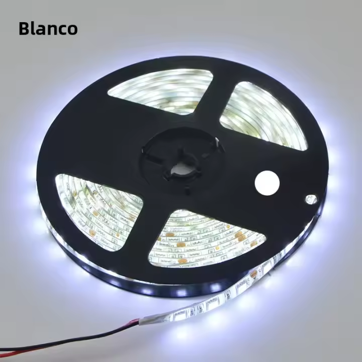 Tira De Luces LED 5050 SMD 5M 12V RGB RGBW RGBWW Impermeable 60LEDs/M Amarillo Rosa Azul Hielo Decoración De Cadena Lámpara - 1