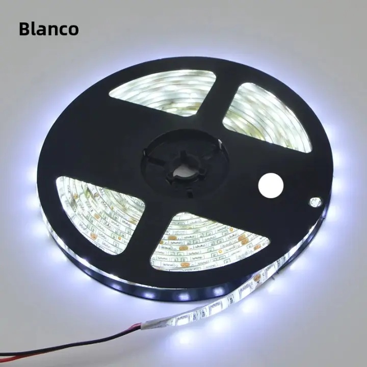Tira De Luces LED 5050 SMD 5M 12V RGB RGBW RGBWW Impermeable 60LEDs/M Amarillo Rosa Azul Hielo Decoración De Cadena Lámpara - 1