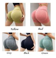 Shorts De Yoga Para Mujer Cintura Alta Shorts De Gimnasio Levantamiento De Glúteos Fitness Running Sportswear Polyester - details 2