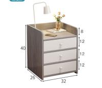 Mesita de noche moderna de madera con 1 o 2 o 3 cajones, ,MESILLA mesita de noche para dormitorio, mesita de noche pequeña para café, mesa de té lateral, gabinete de almacenamiento de - details 8