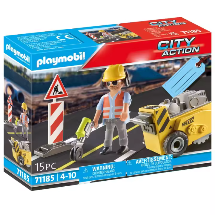 Playmobil Trabajador de la Construcción con Cortador de Bordes, 71185 - 1