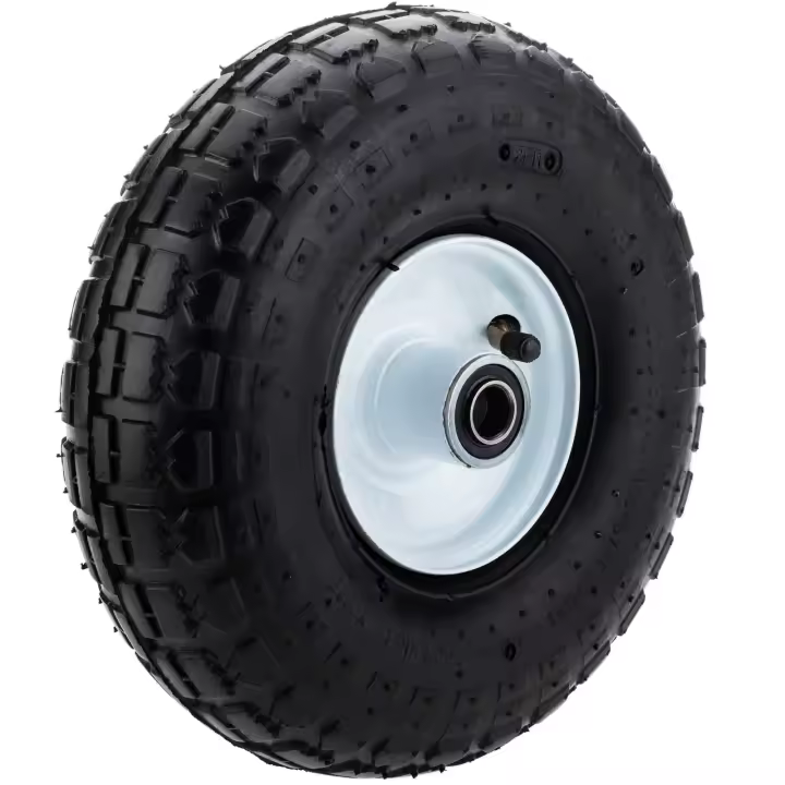 Rueda neumática de carretilla 136 Kg 10x35" 254x89 mm para carros y plataformas de transporte - PrimeMatik - 1