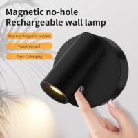 Lámpara De Pared LED Recargable Con Control Táctil Luz Sin Cable Rotatable Magnética Para Interiores Estilo Contemporáneo - details 1