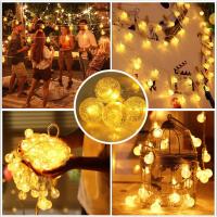 Luces De Bolitas De Burbuja Fairy 1pc 10/20/30/40LED Para Camping Fiesta Courtyard Jardín Potenciado Por Batería - details 10