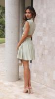 Vestido Largo Maxi De Verano Para Mujer Estilo Casual Elegante Sin Mangas Sin Espalda Color Sólido Personalizado - details 23