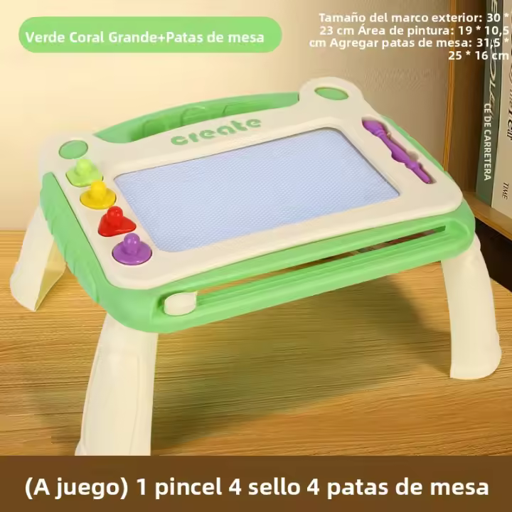 Tablero De Dibujo Magnético Para Niños Juguete Educativo De Rompecabezas Para El Hogar Tablero De Escritura Infantil ABS No Requiere Pilas - 1