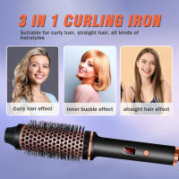 Caliente Redondo Doble PT de 1,5 "-Tecnología de Iones negativos para Cabello Pulido y alisado - details 4